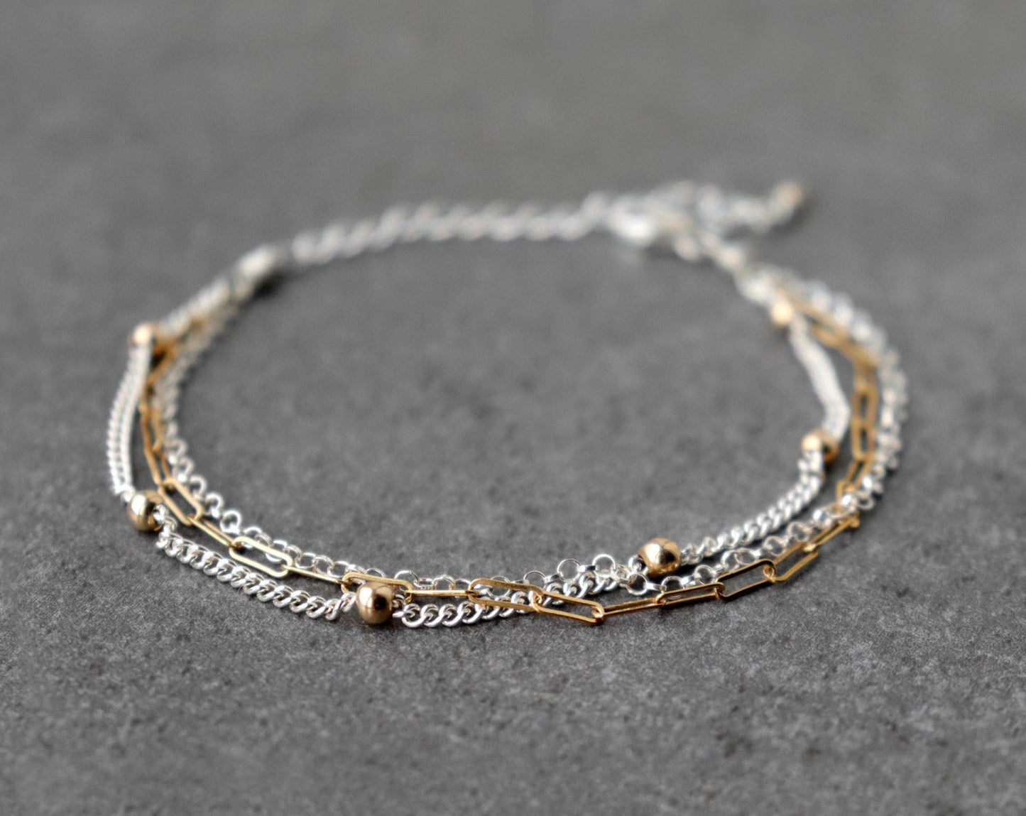 Mixed Metal Chain Bracelet