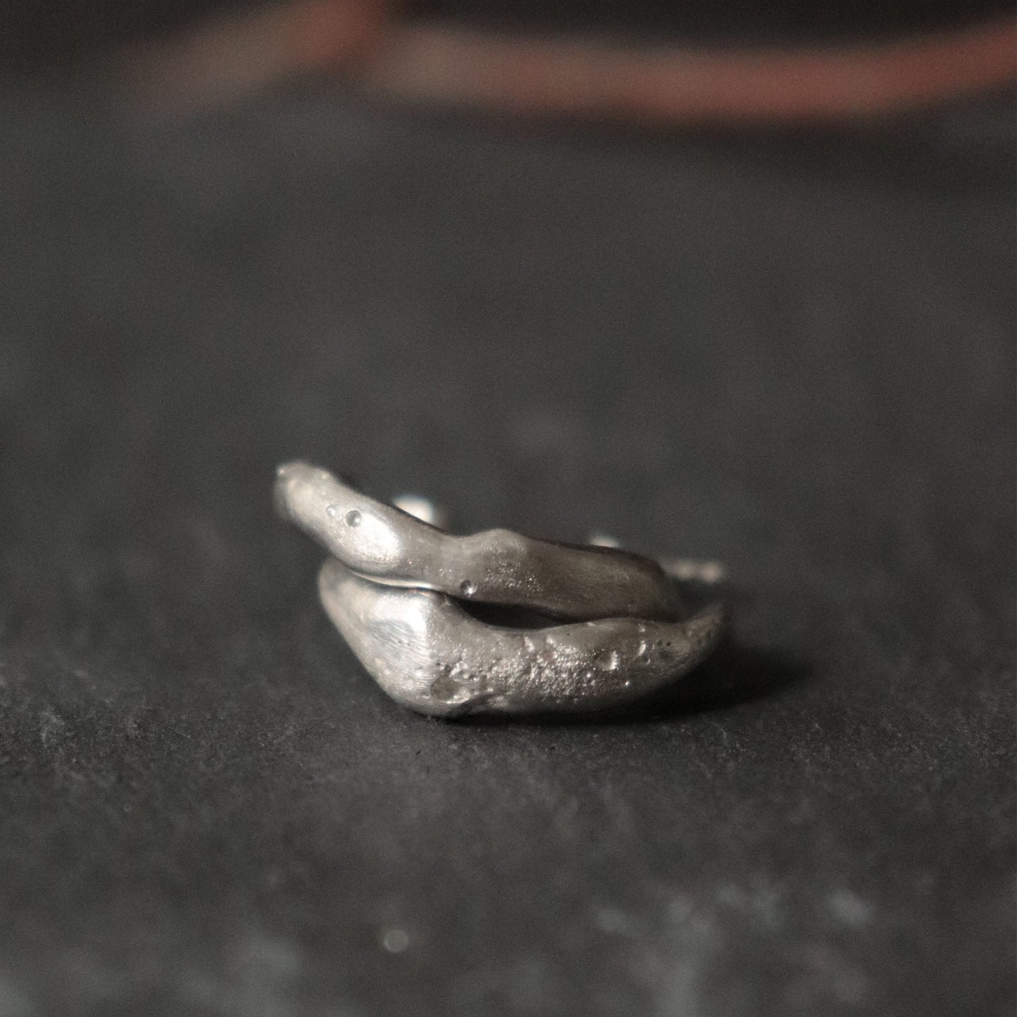 Organic Half Hoop Stud Earrings
