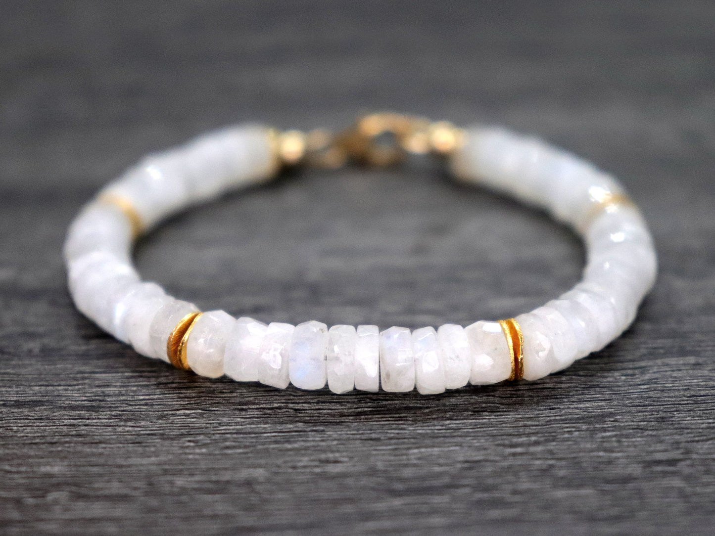 Rainbow Moonstone Unisex Bracelet