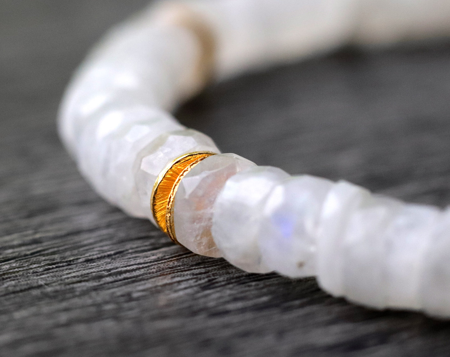 Rainbow Moonstone Unisex Bracelet