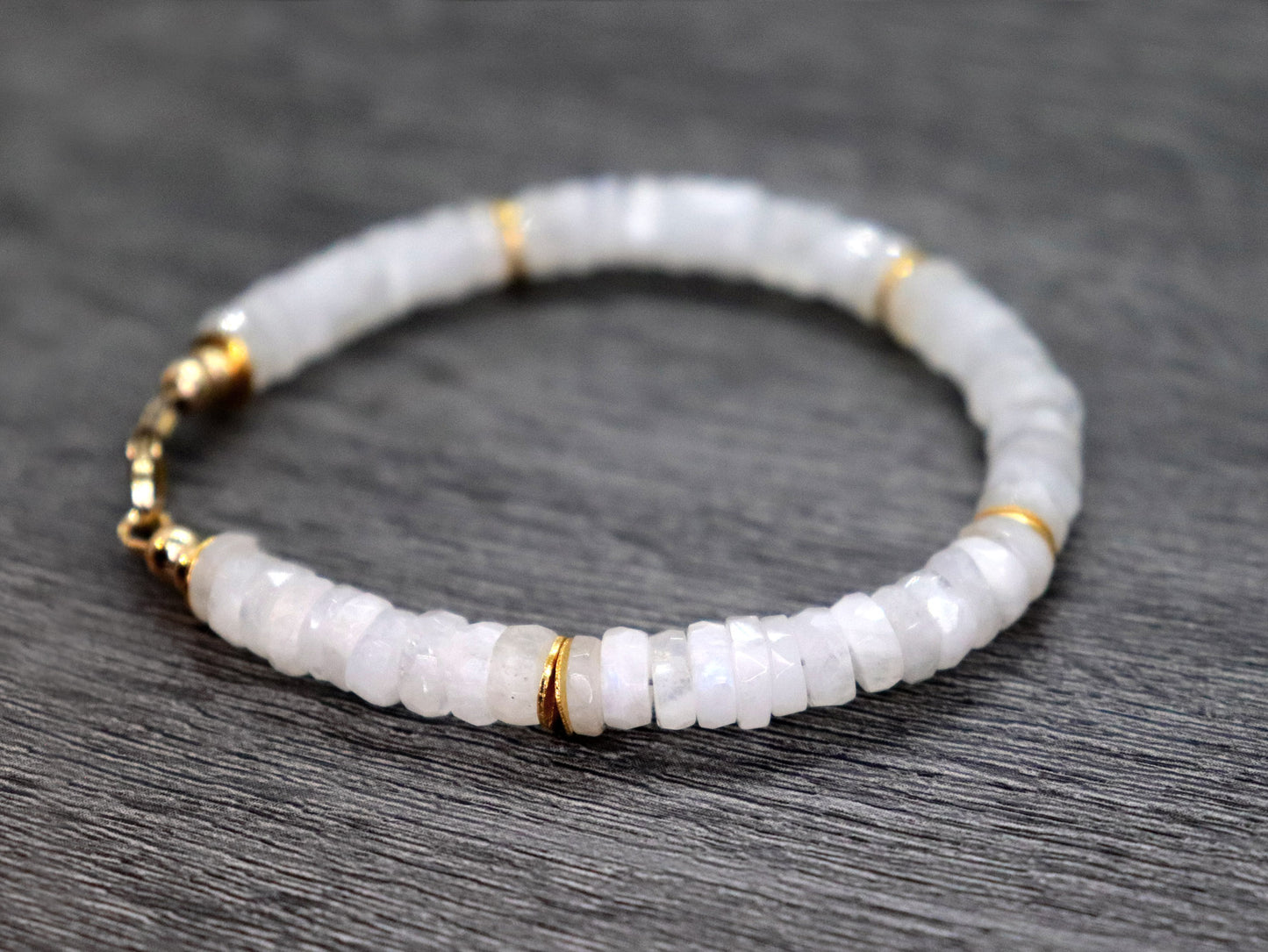 Rainbow Moonstone Unisex Bracelet