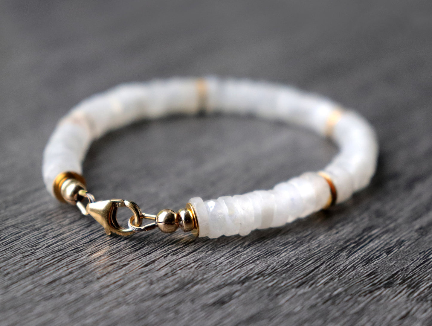 Rainbow Moonstone Unisex Bracelet