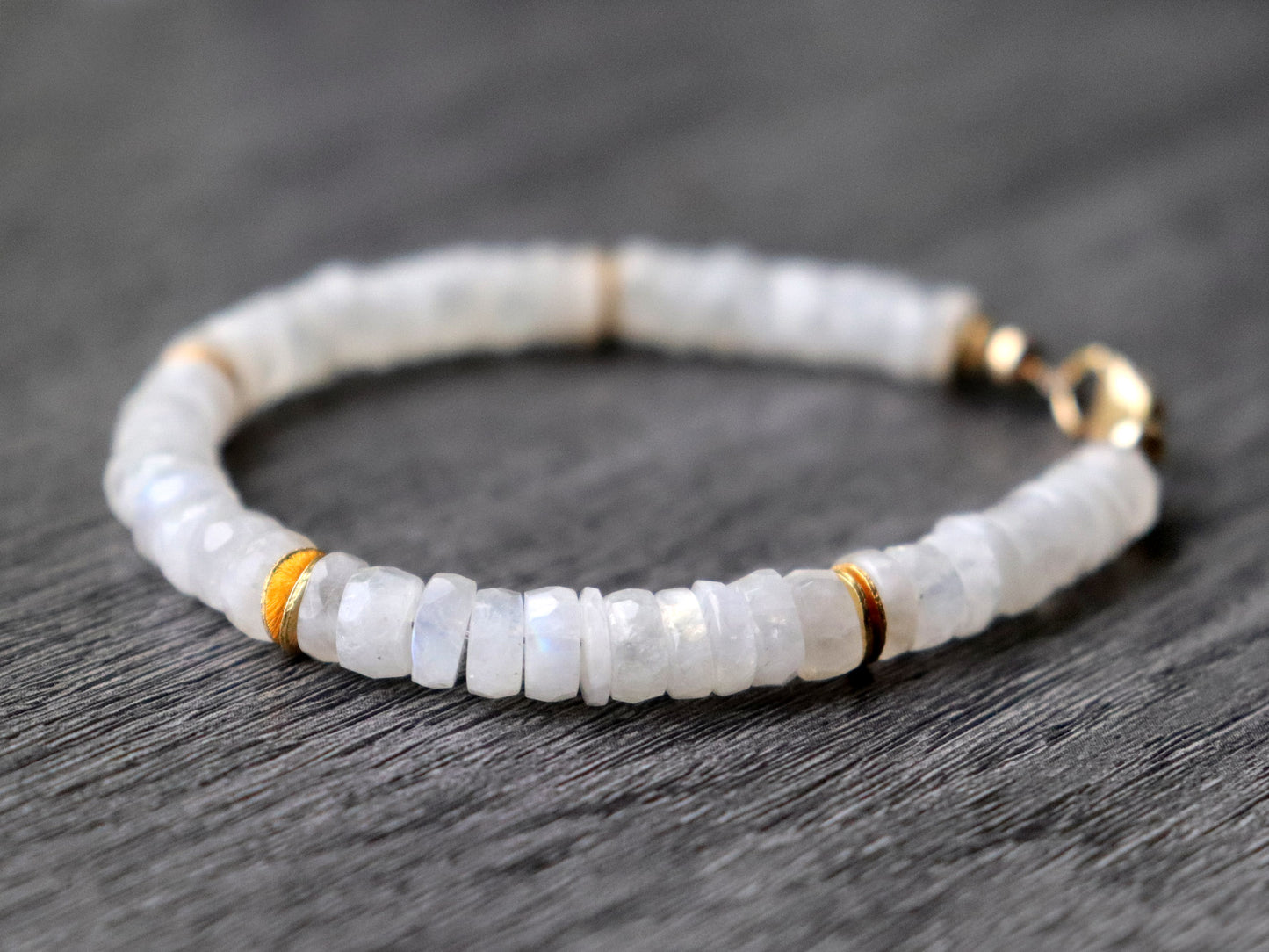 Rainbow Moonstone Unisex Bracelet