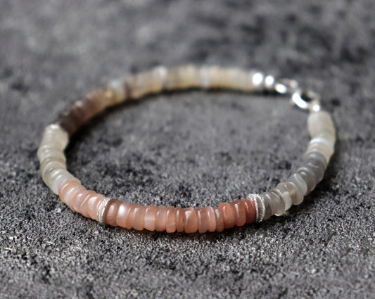 Multi Moonstone Unisex Bracelet