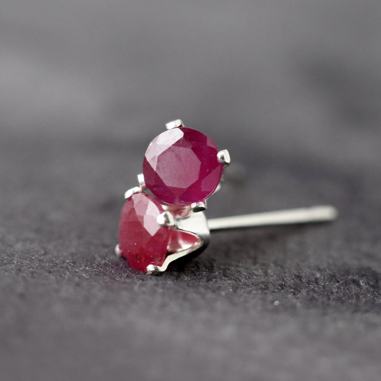 Natural Ruby Stud Earrings