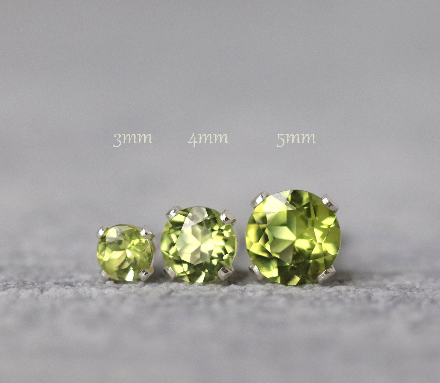 Peridot Stud Earrings