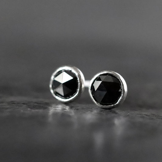 Black Diamond Stud Earrings