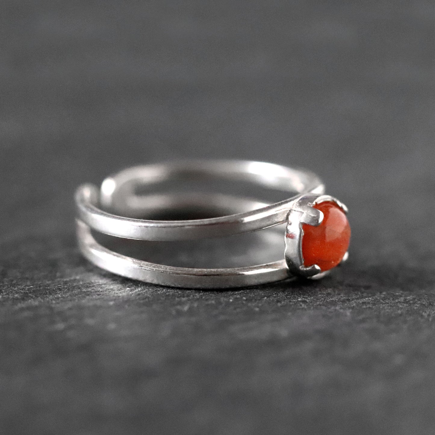 Sunstone Double Band Ring