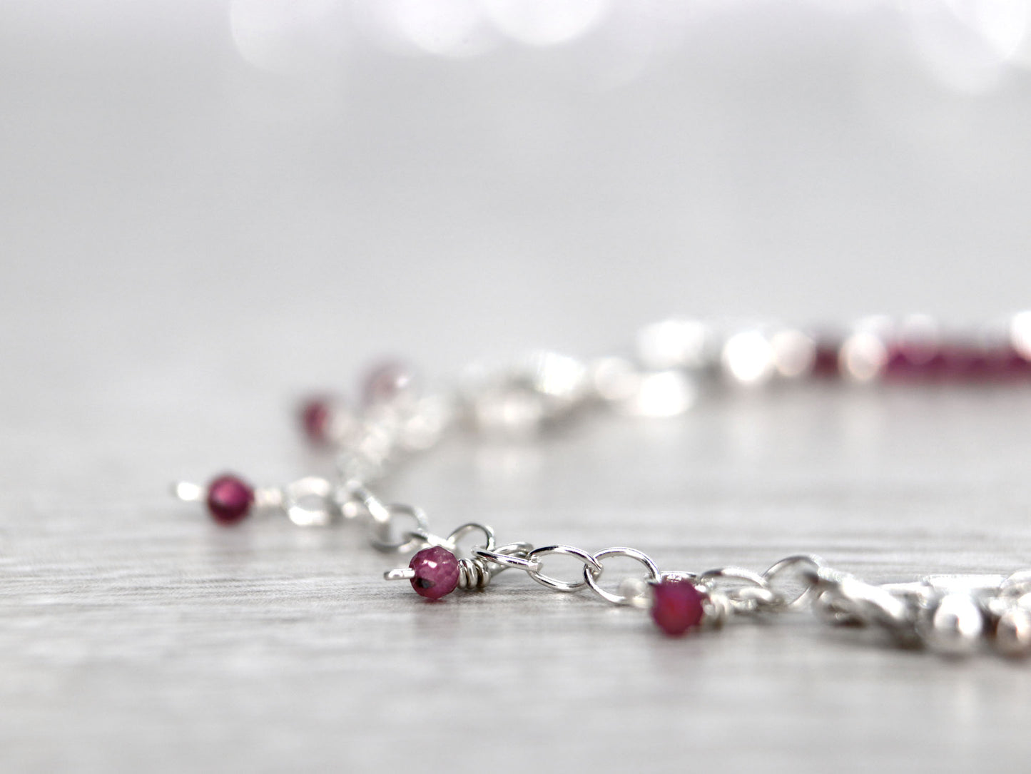 Multi Strand Ruby Bracelet