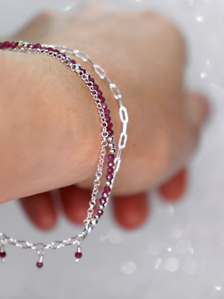 Multi Chain Ruby Bracelet