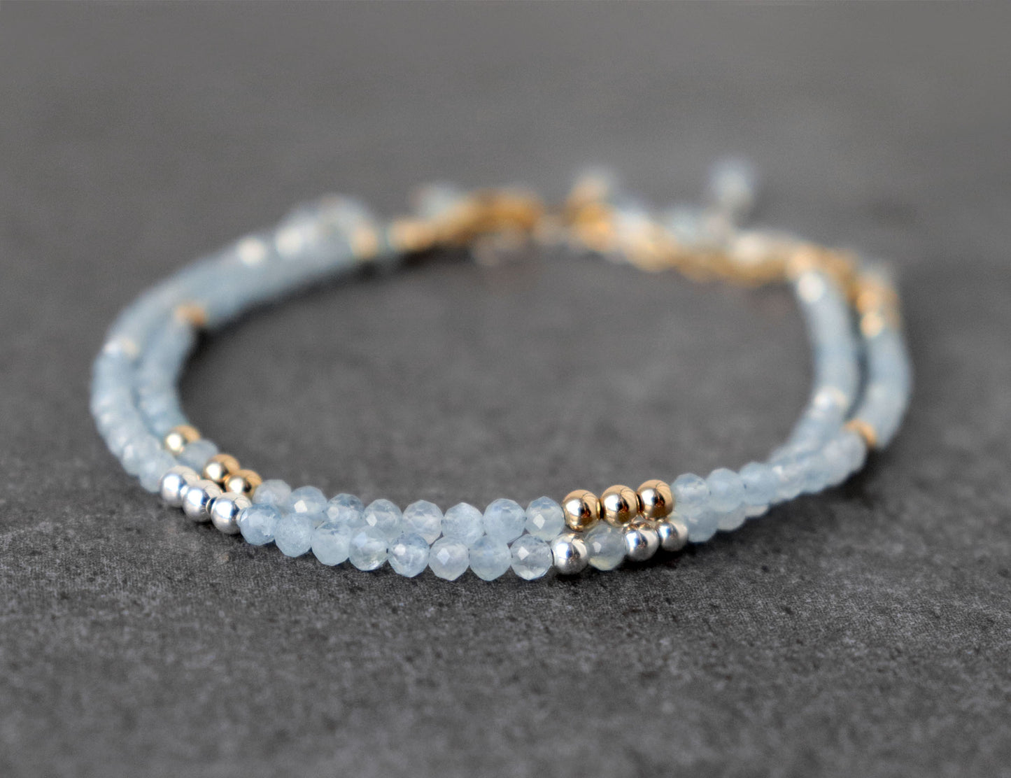 Aquamarine Stacking Bracelet