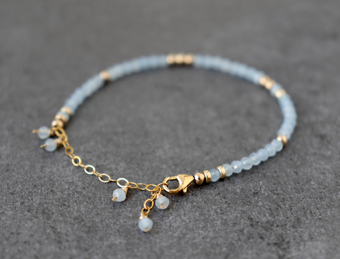 Aquamarine Stacking Bracelet