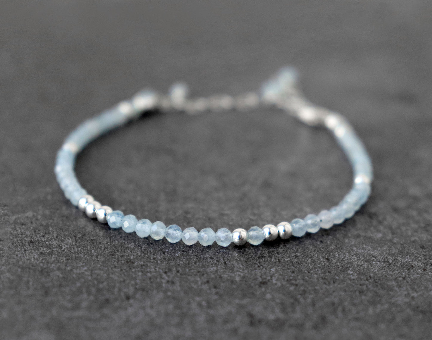 Aquamarine Stacking Bracelet