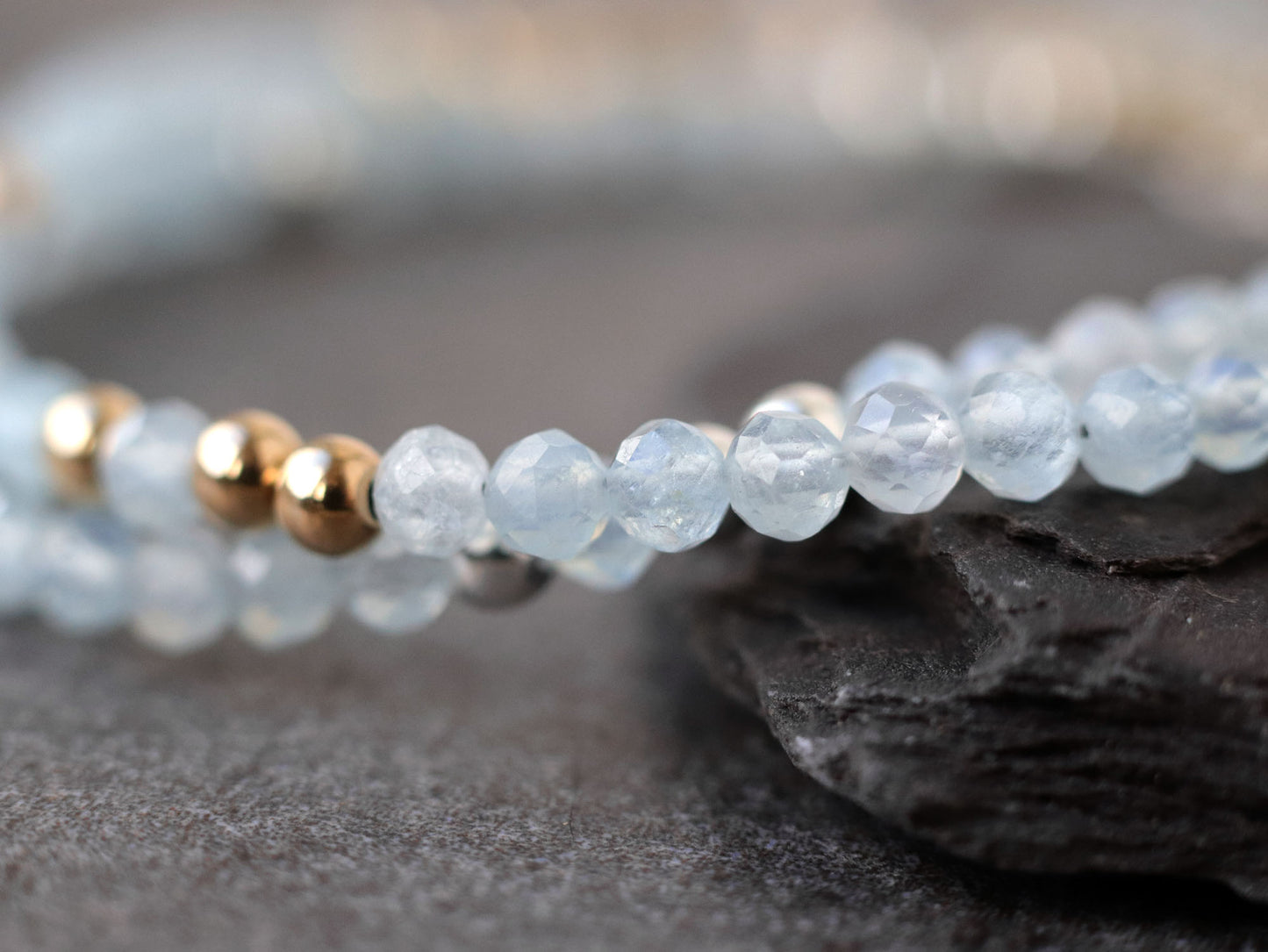 Aquamarine Stacking Bracelet