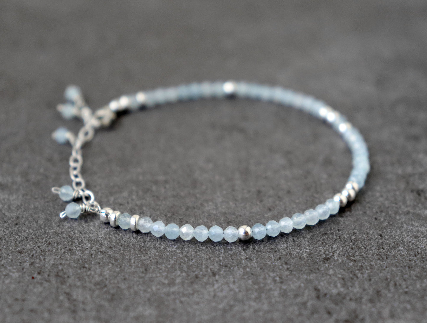 Aquamarine Stacking Bracelet