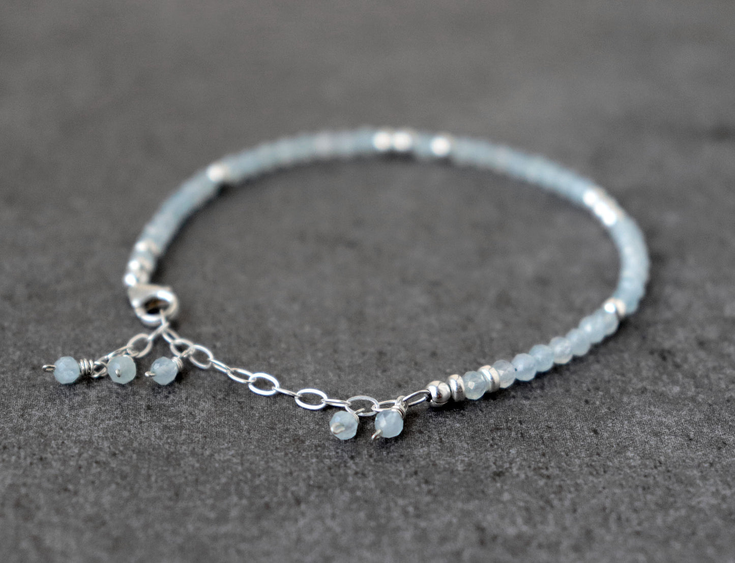 Aquamarine Stacking Bracelet