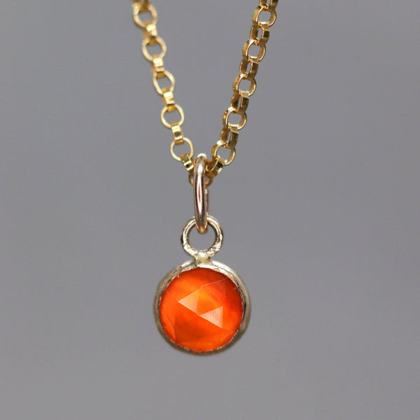 Carnelian Pendant Necklace, Stone for Creativity