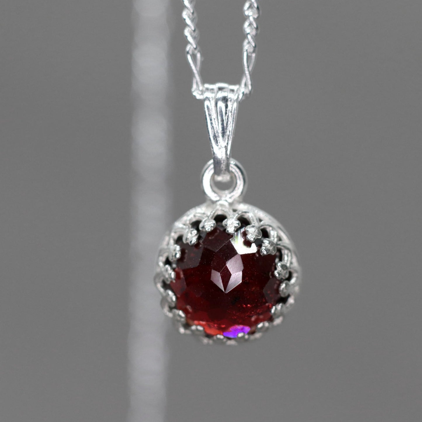 Almandine Garnet Pendant Necklace