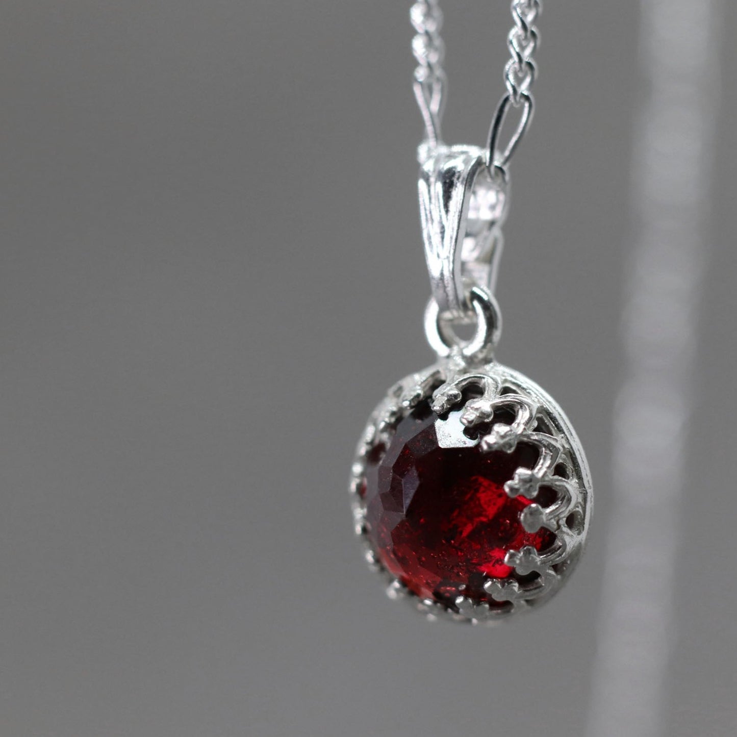 Almandine Garnet Pendant Necklace