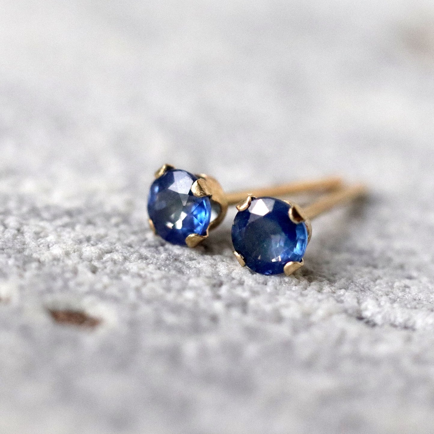 African Sapphire Stud Earrings