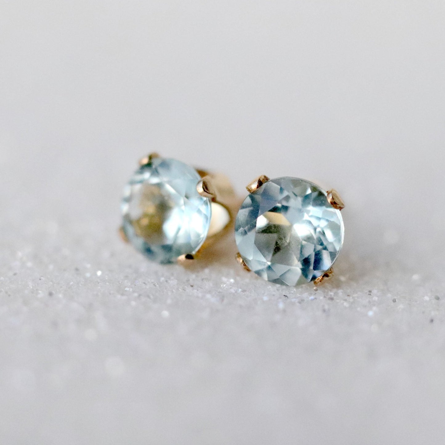 Aquamarine Stud Earrings