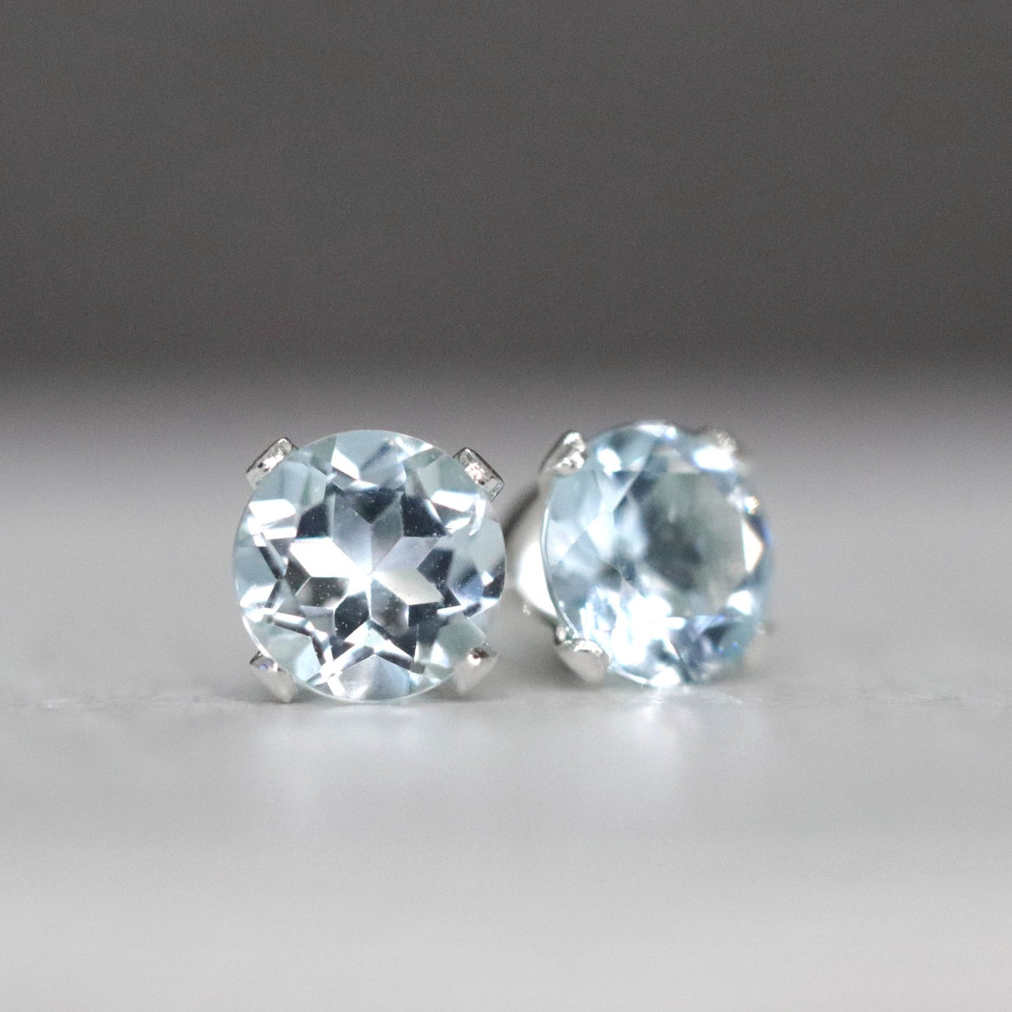 Aquamarine Stud Earrings