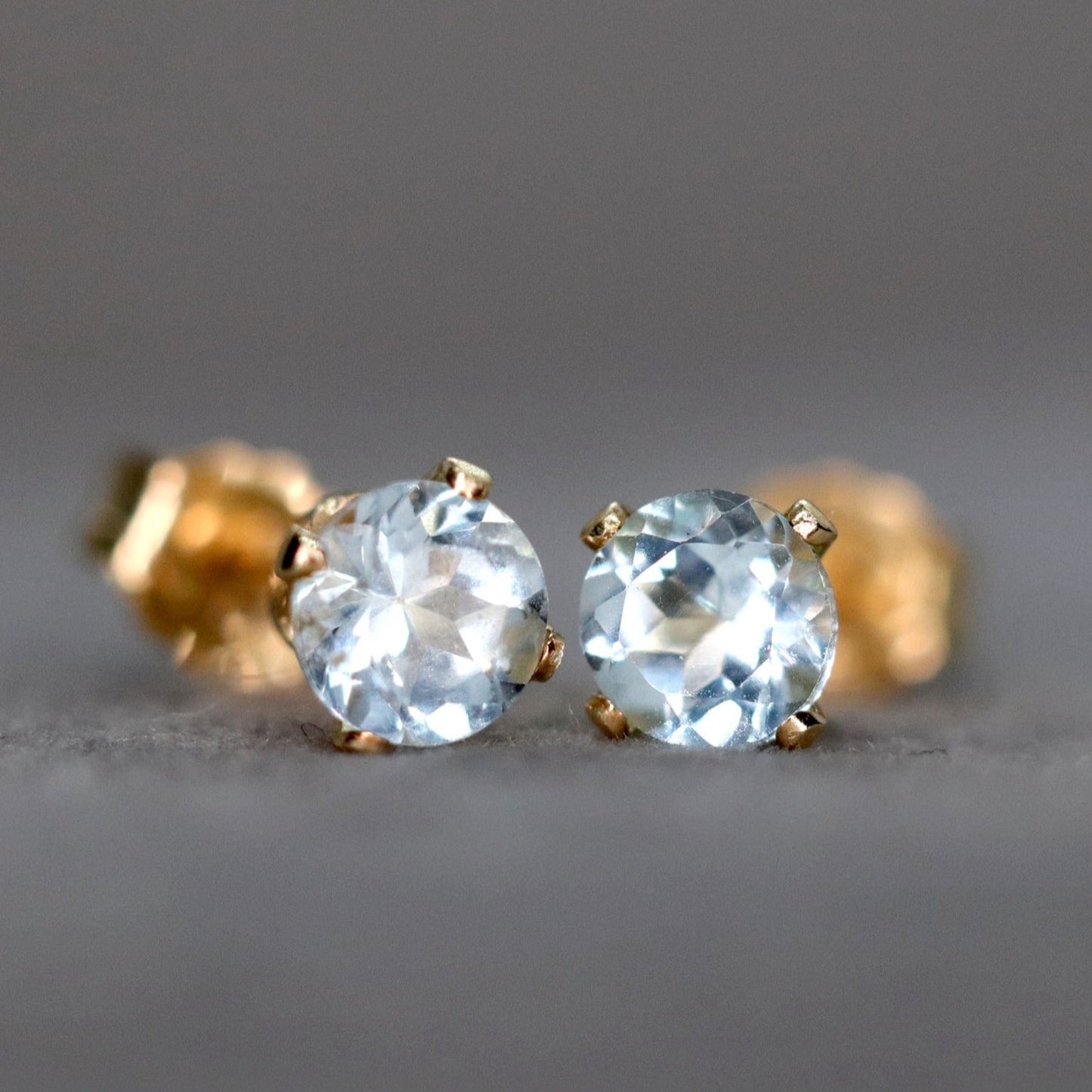 Aquamarine Stud Earrings