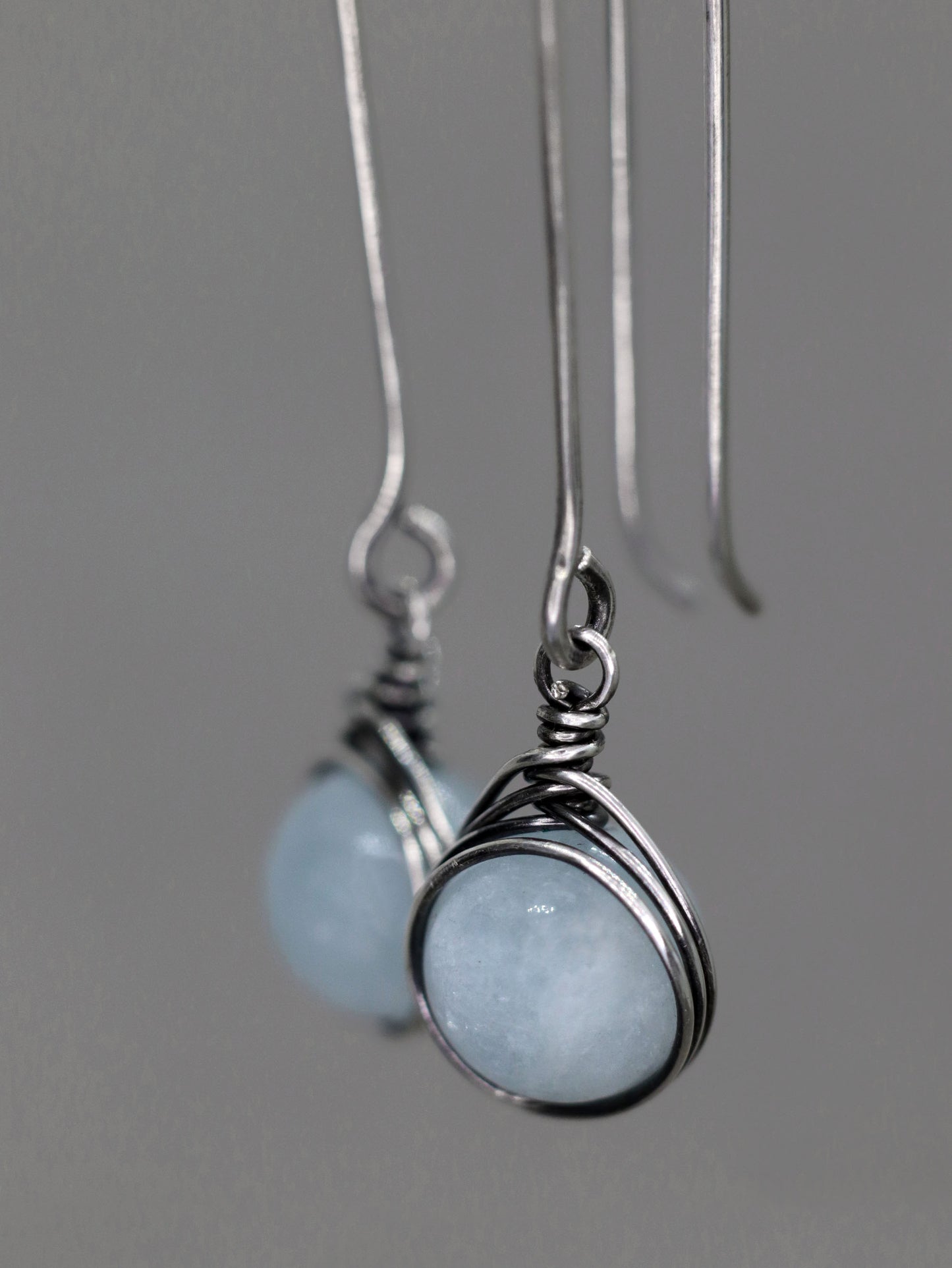 Long Aquamarine Earrings