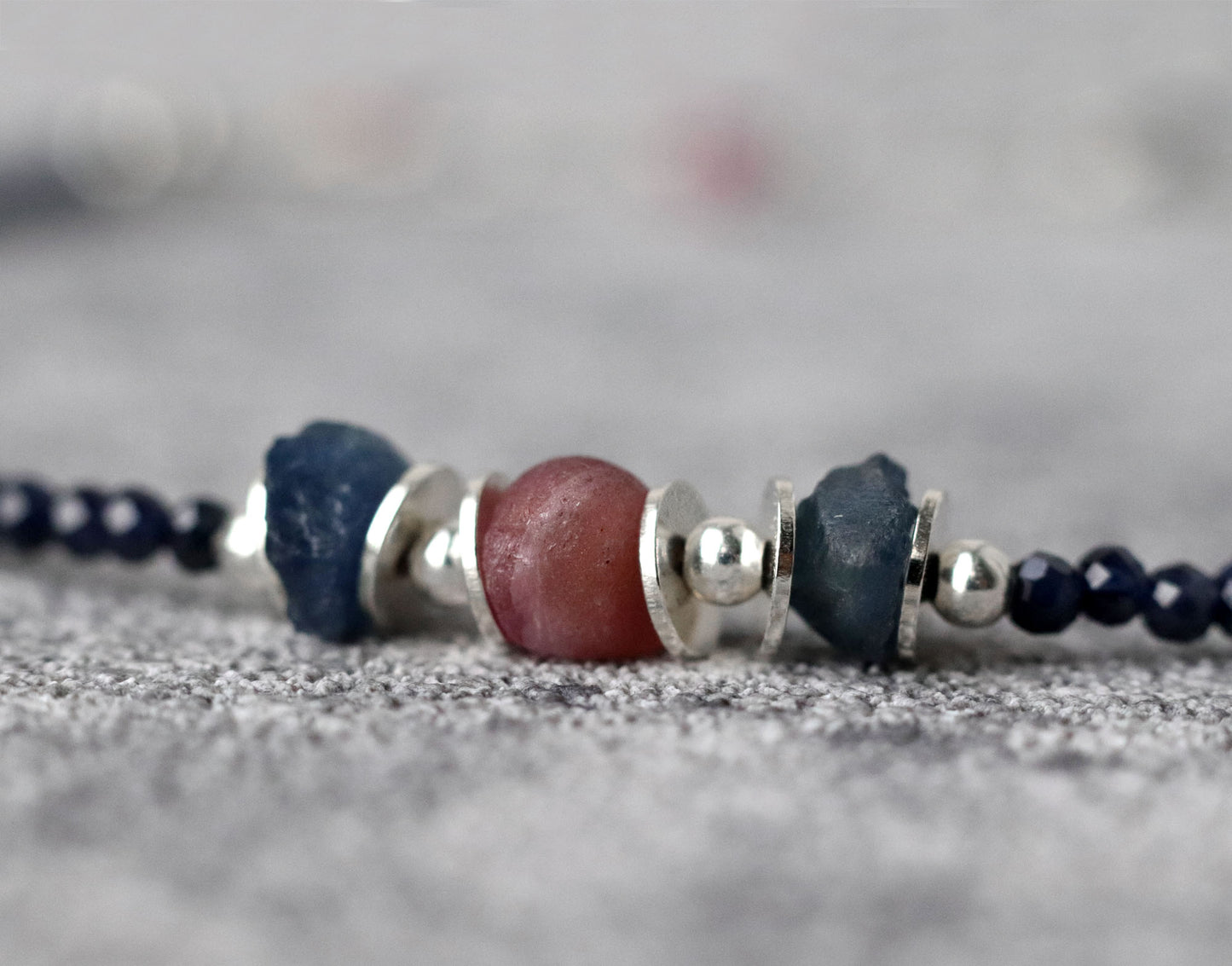 Pink and Blue Sapphire Bracelet