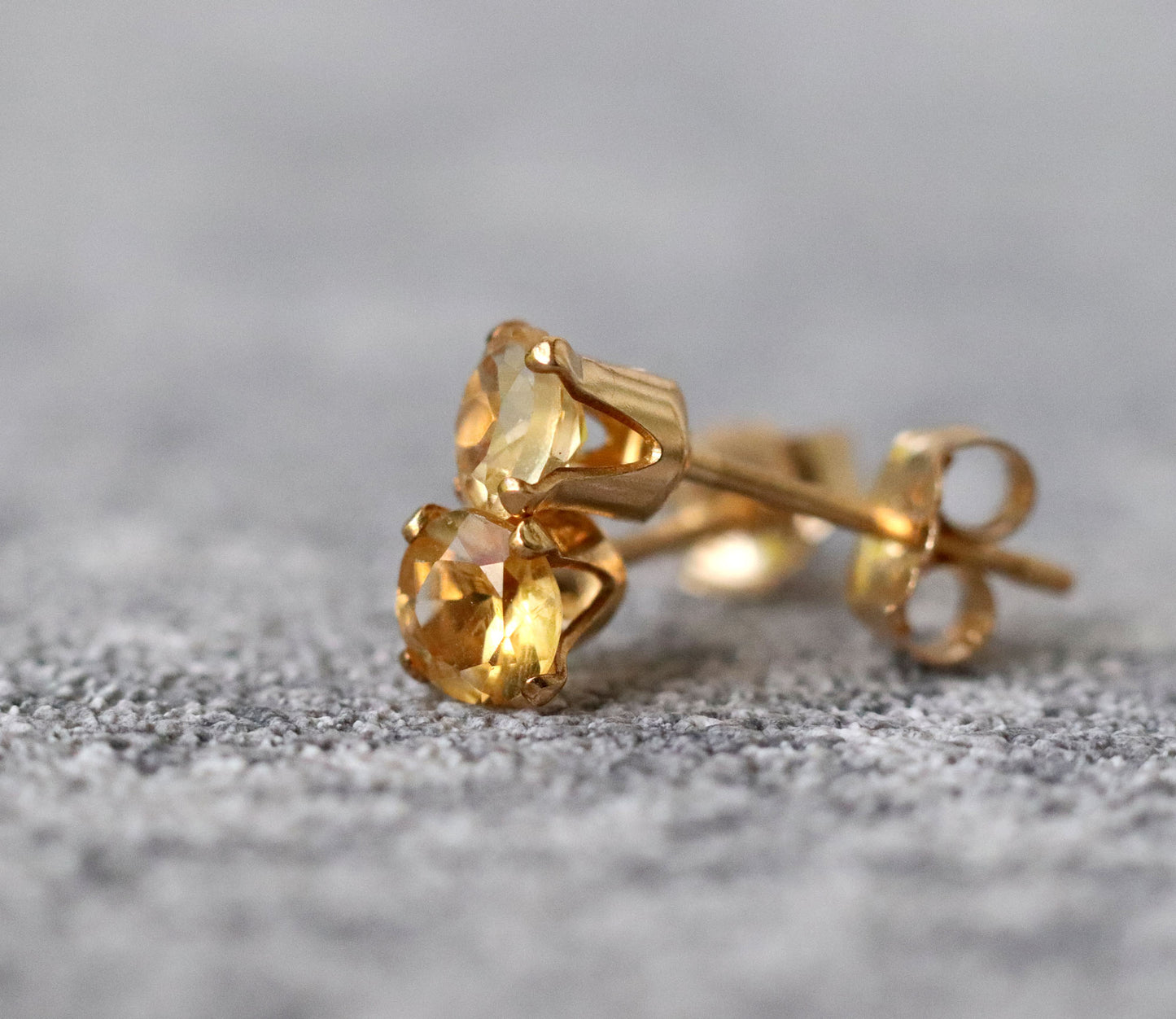 Citrine Stud Earrings