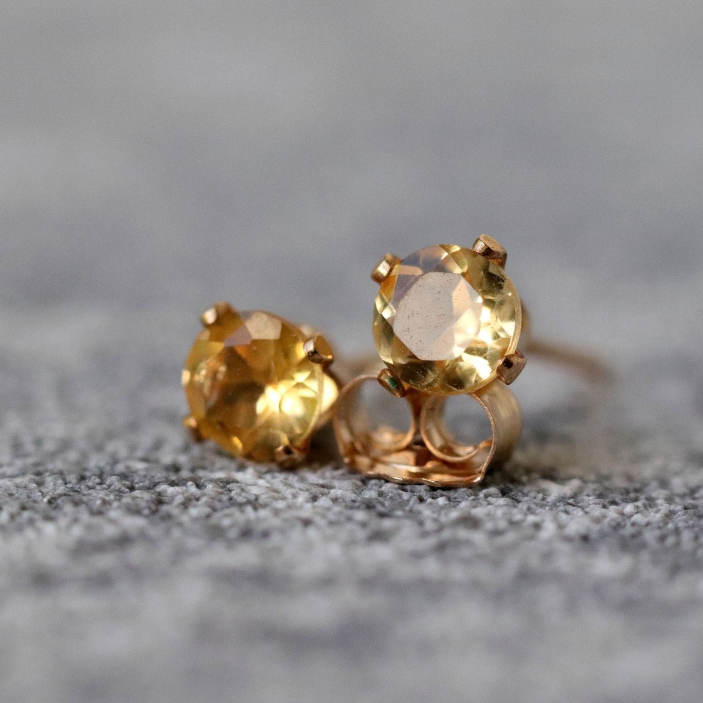 Citrine Stud Earrings