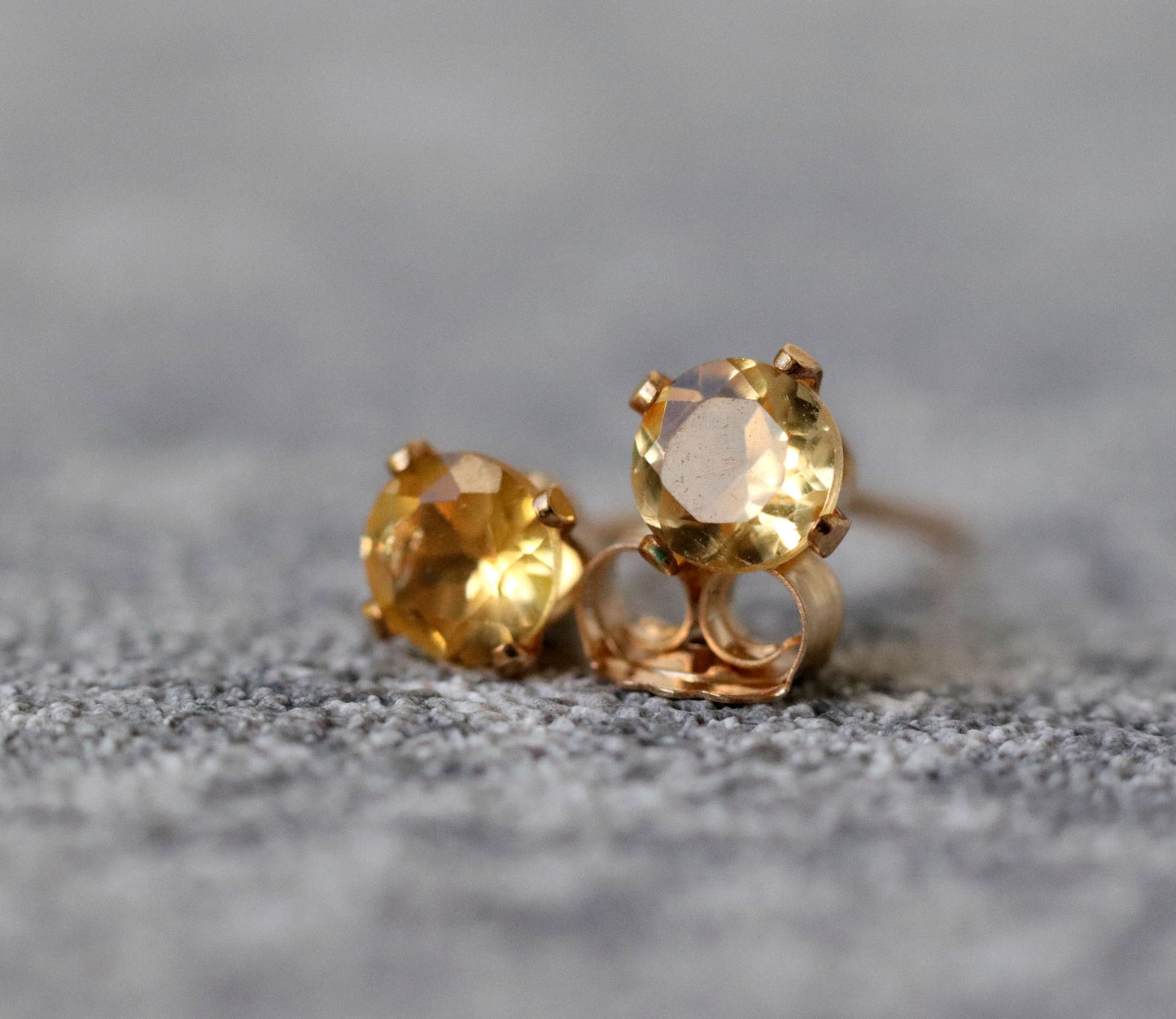 Citrine Stud Earrings