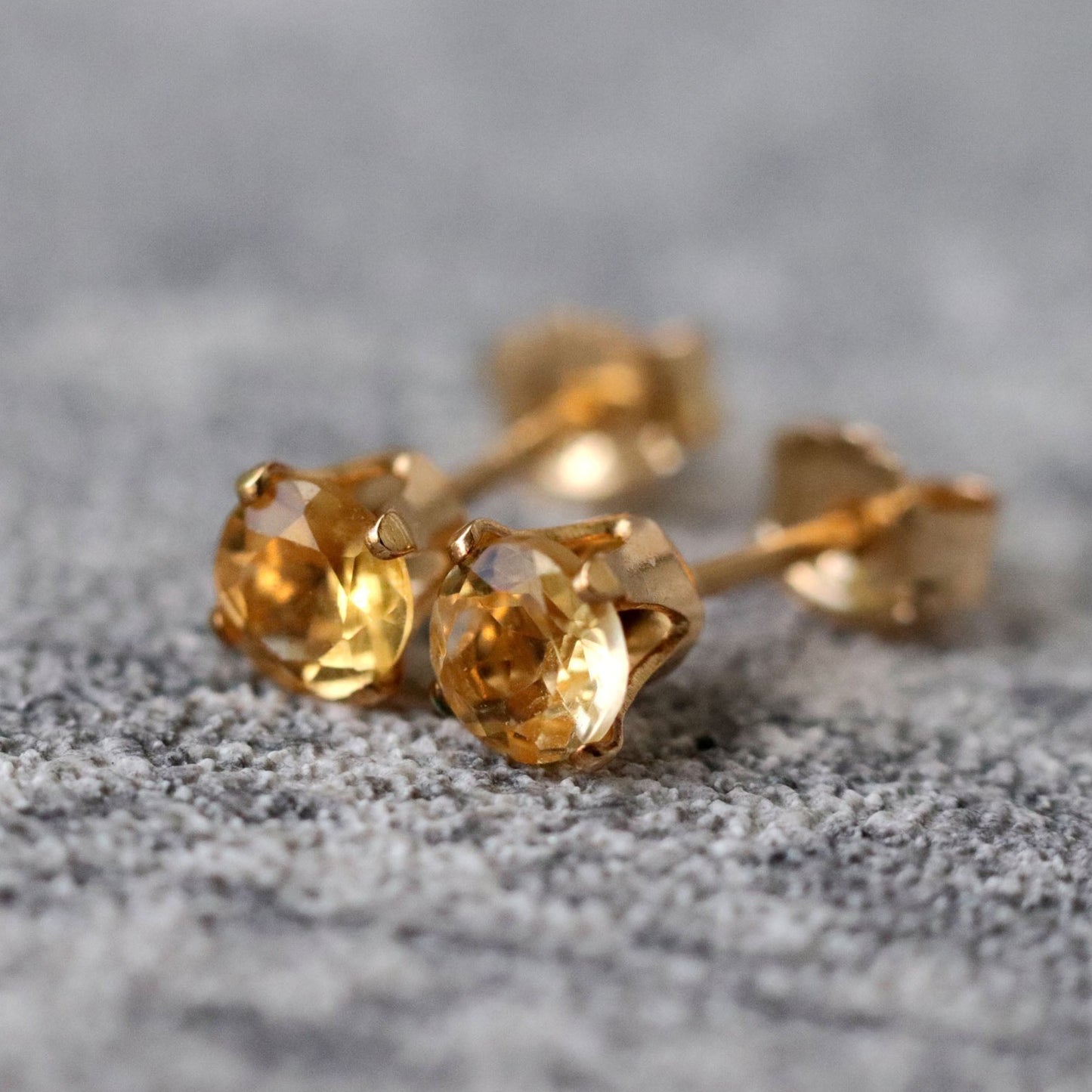 Citrine Stud Earrings