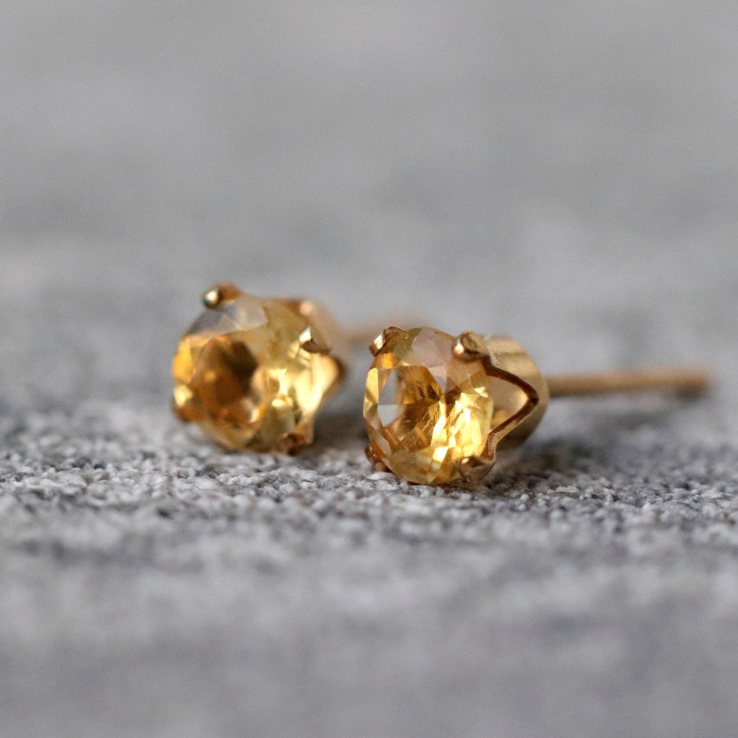 Citrine Stud Earrings