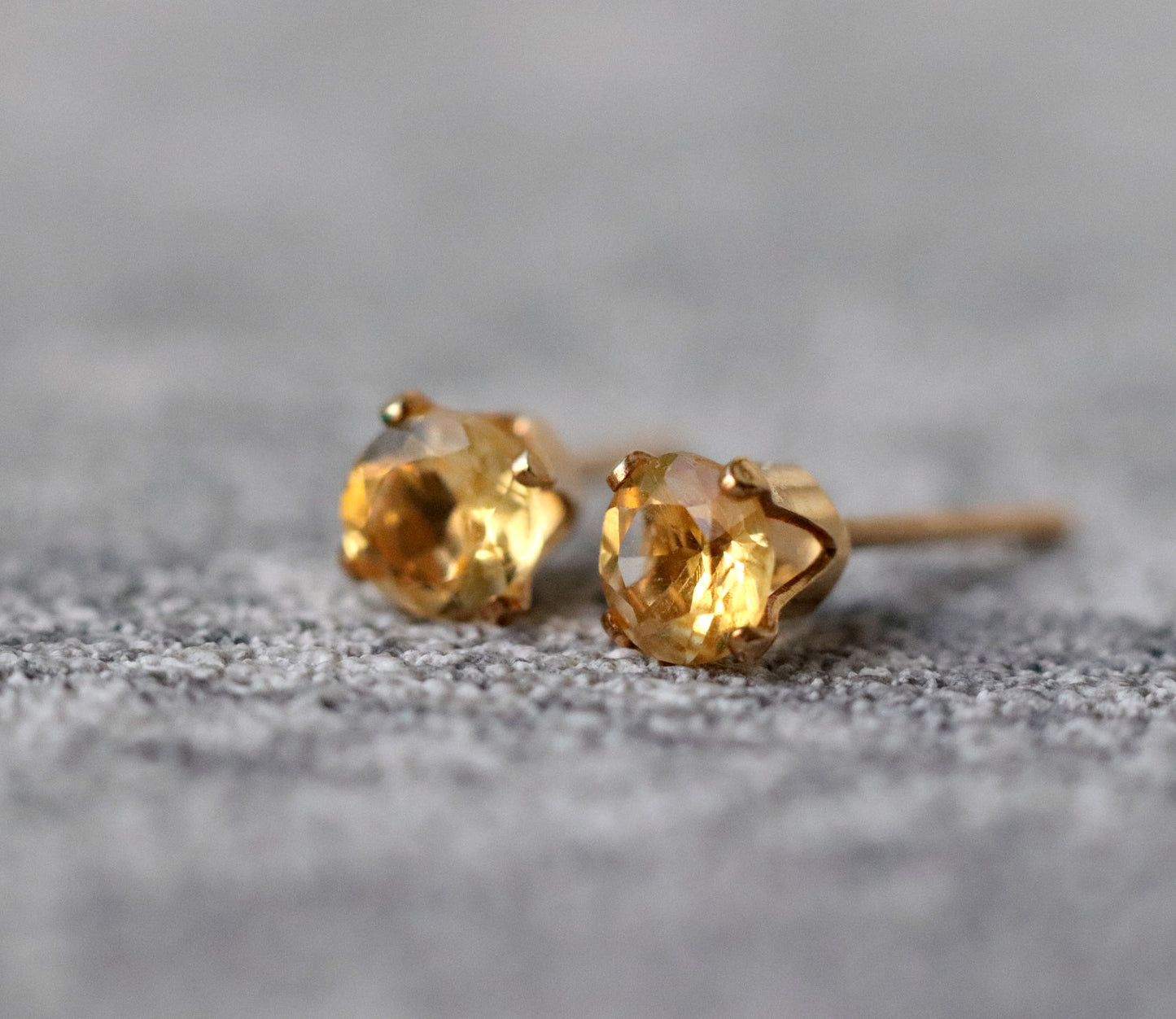 Citrine Stud Earrings