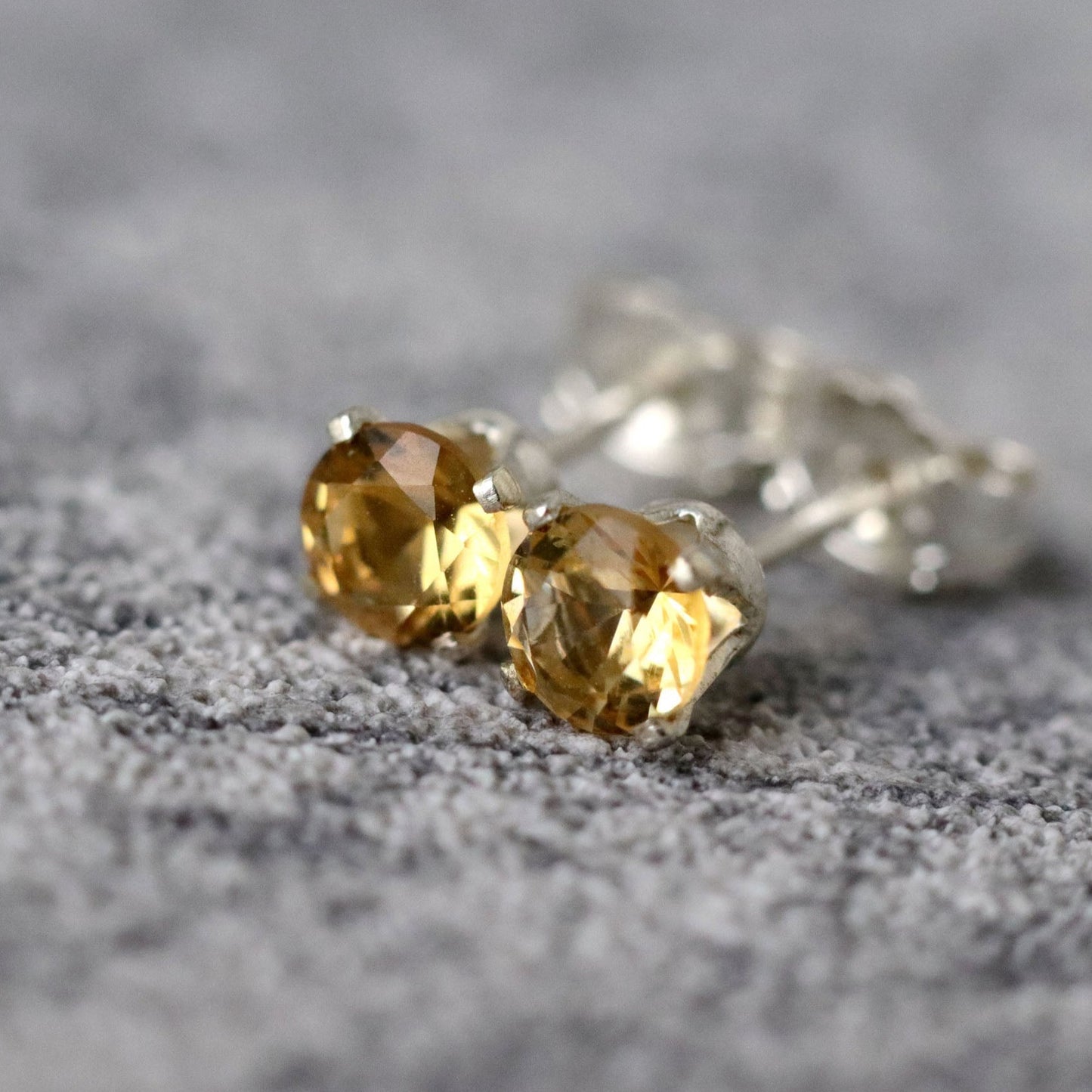 Citrine Stud Earrings