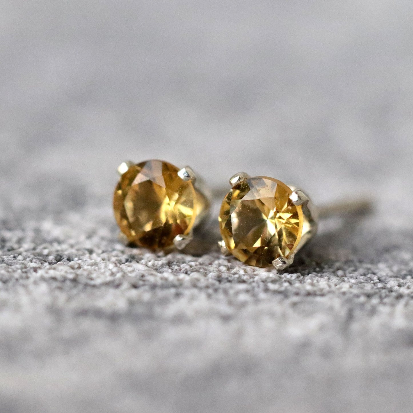 Citrine Stud Earrings