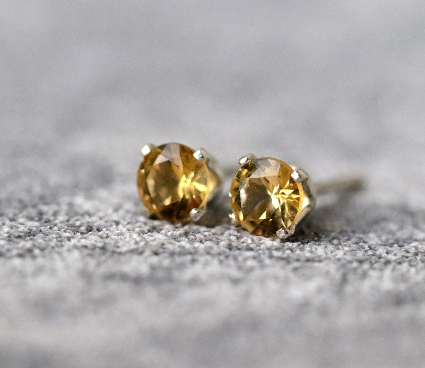 Citrine Stud Earrings