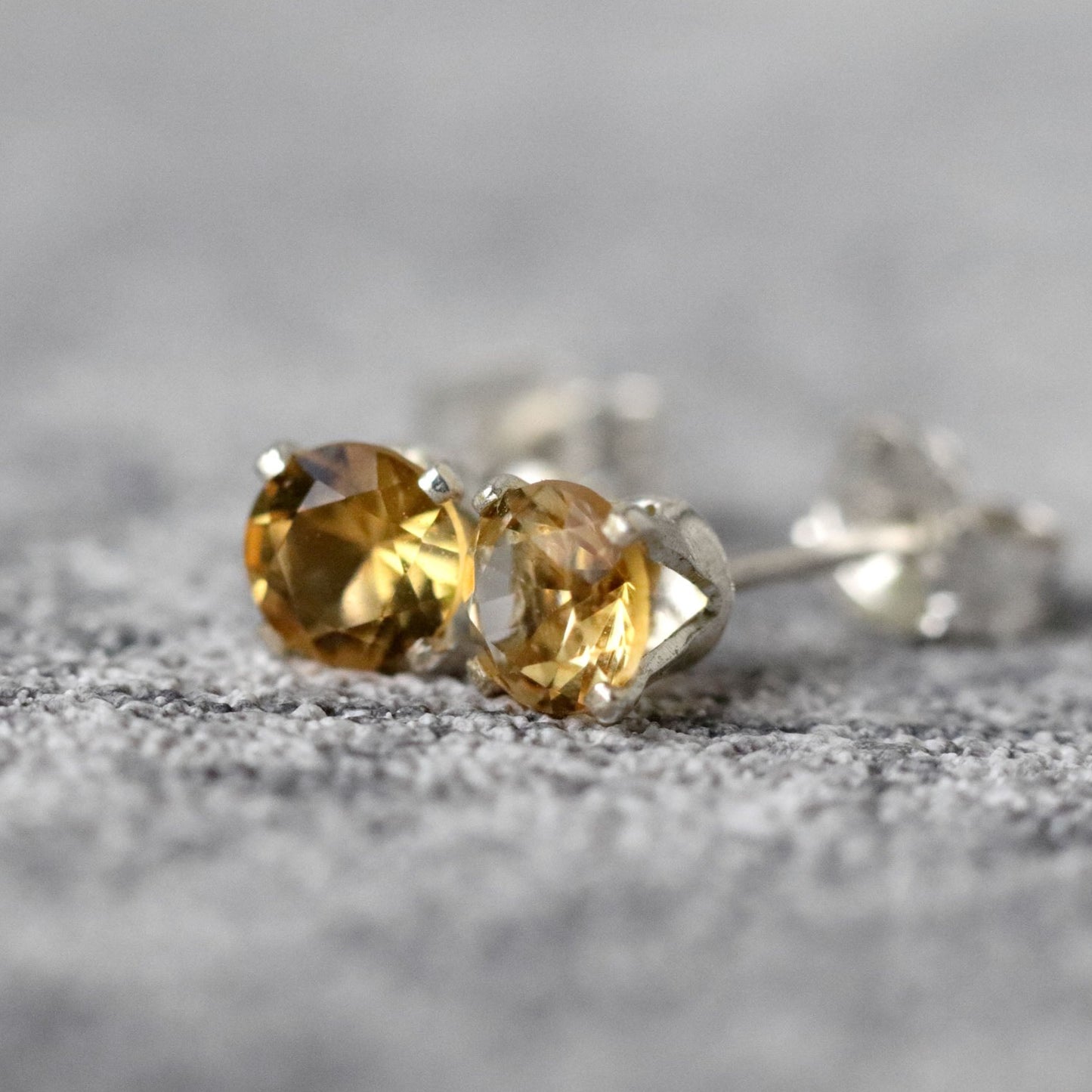 Citrine Stud Earrings