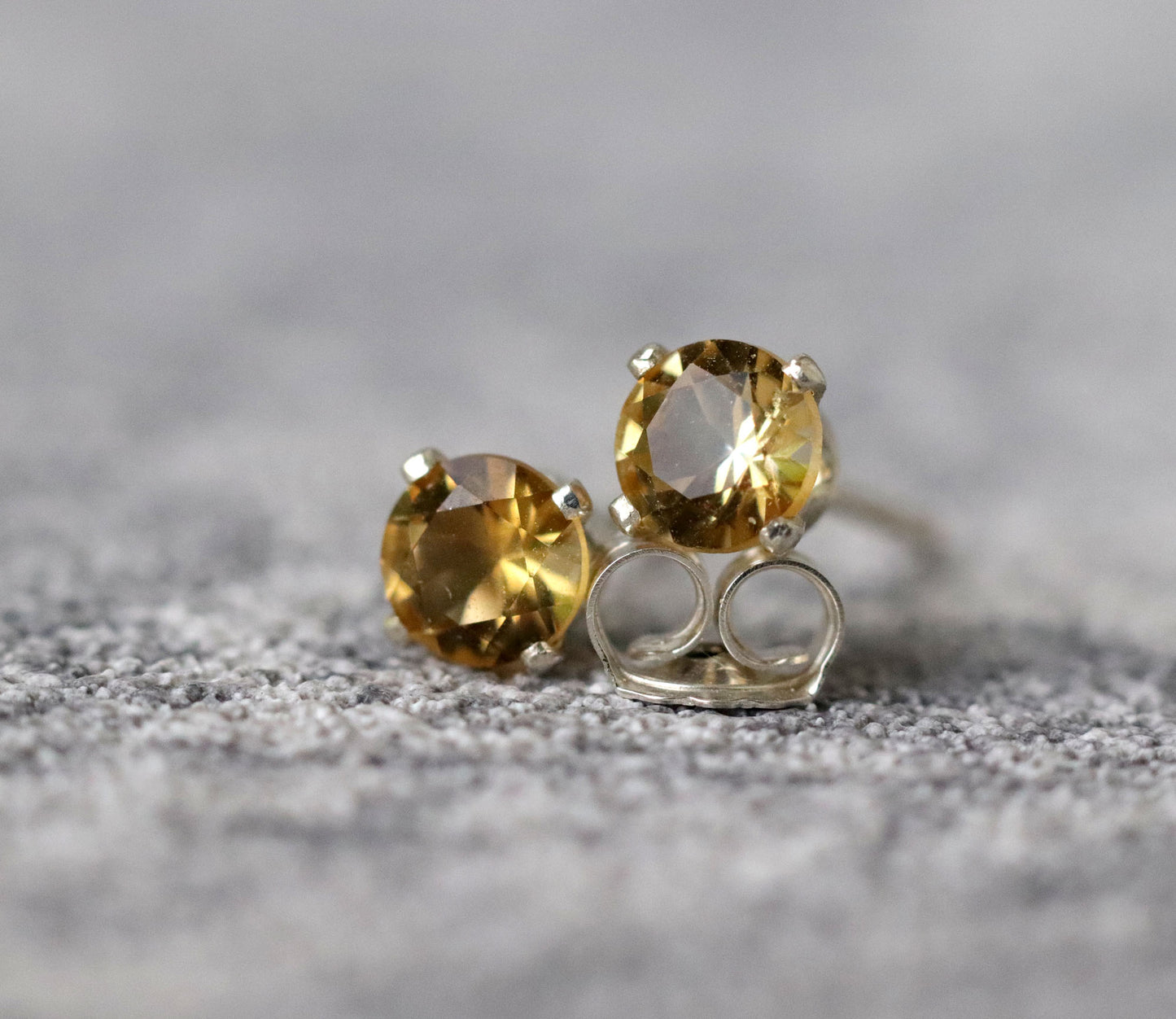 Citrine Stud Earrings