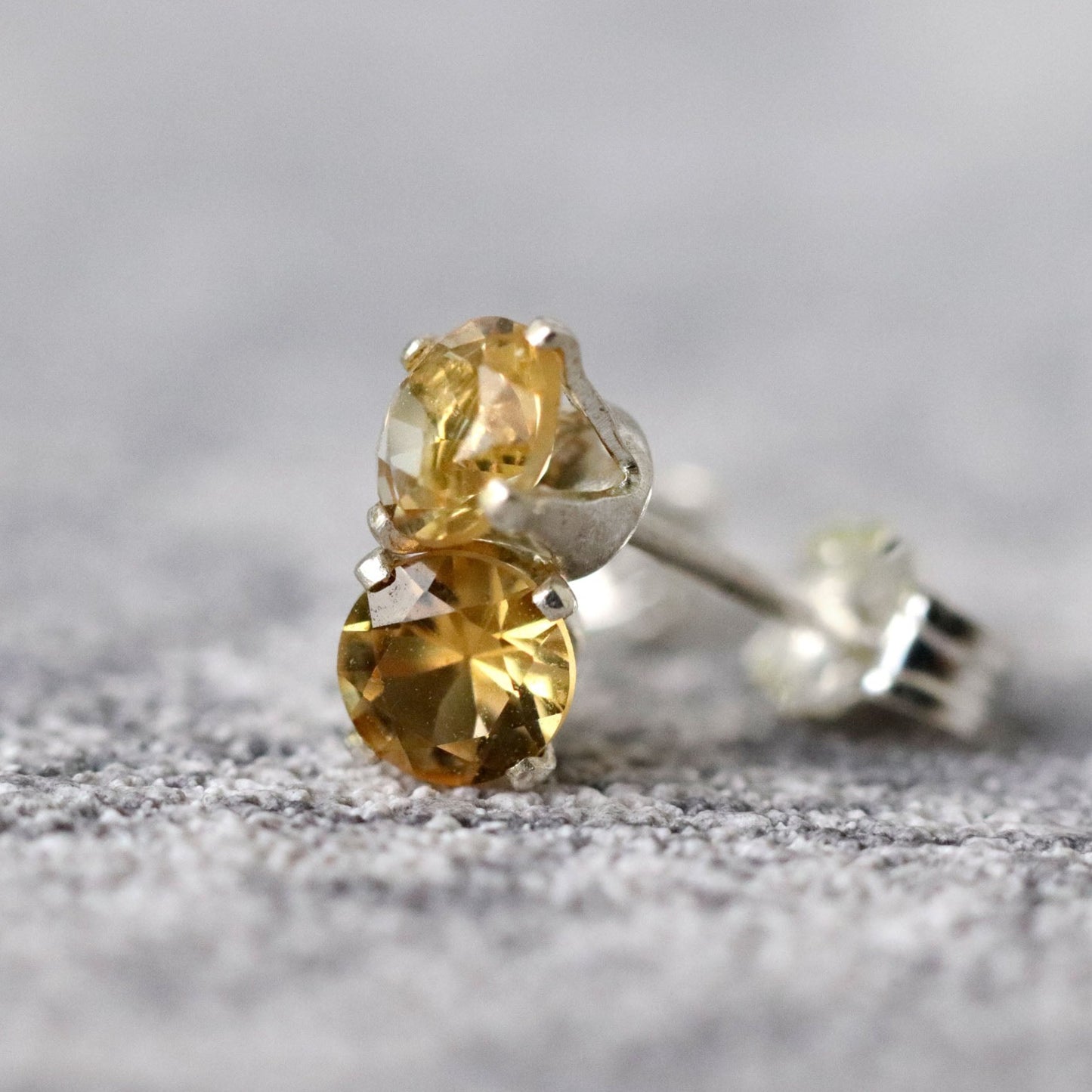 Citrine Stud Earrings