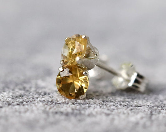 Citrine Stud Earrings