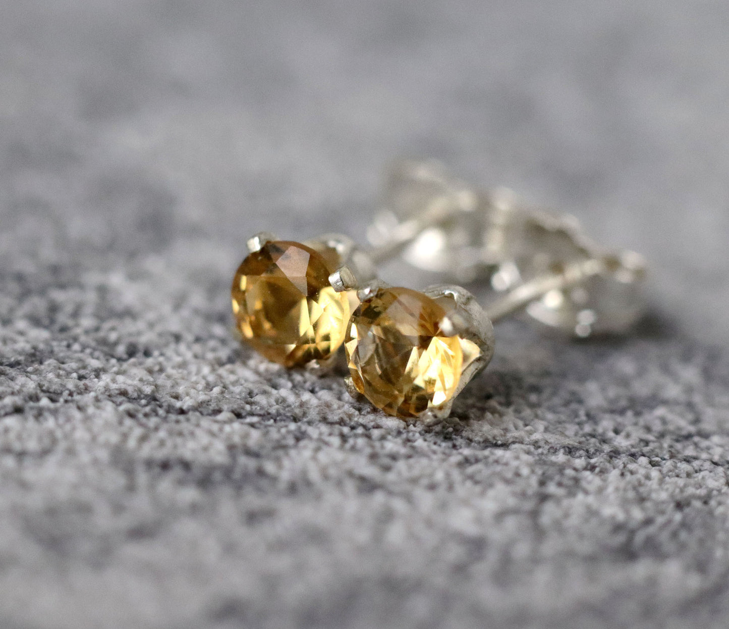 Citrine Stud Earrings