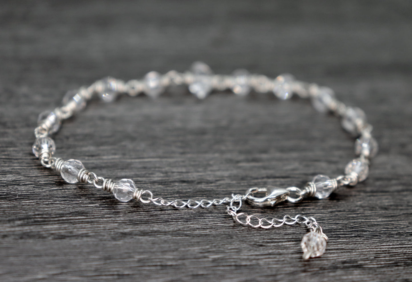 Herkimer Diamond & Crystal Quartz Bracelet