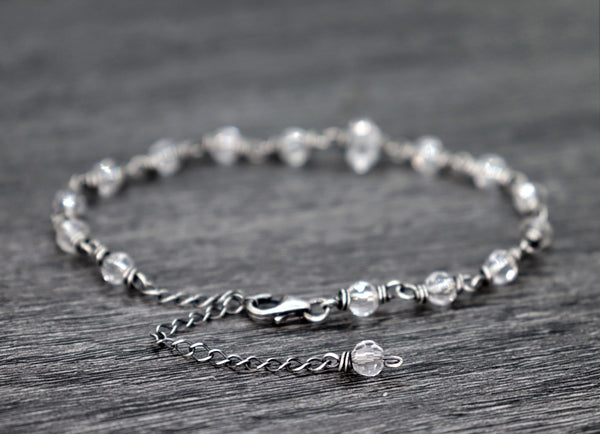 Herkimer Diamond & Crystal Quartz Bracelet
