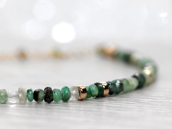 Emerald Bracelet, May Birthstone Bracelet