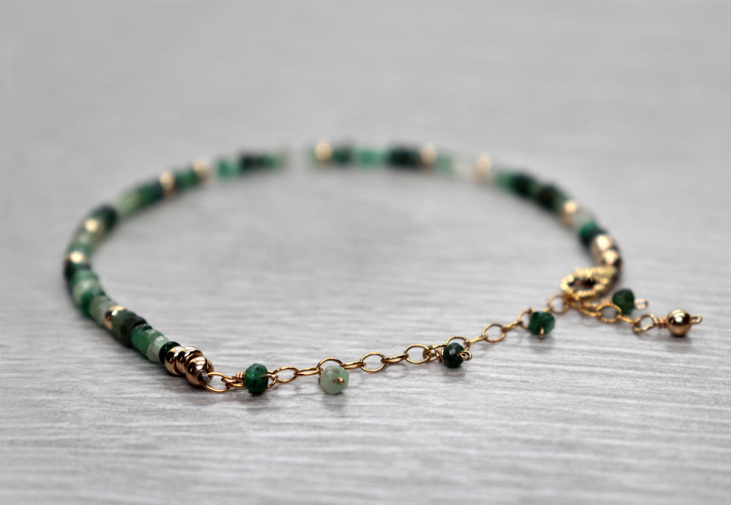 Emerald Bracelet, May Birthstone Bracelet