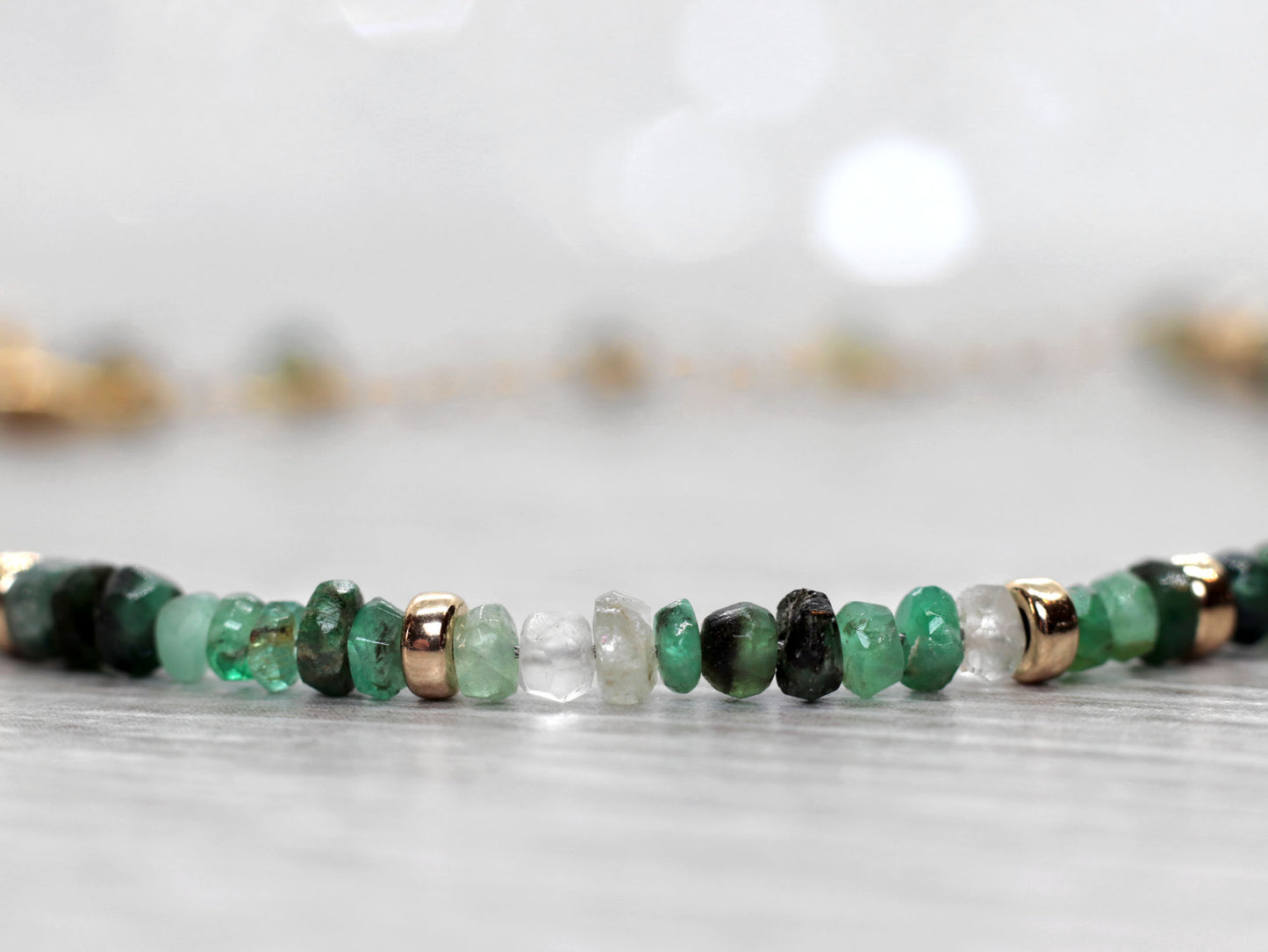 Emerald Bracelet, May Birthstone Bracelet