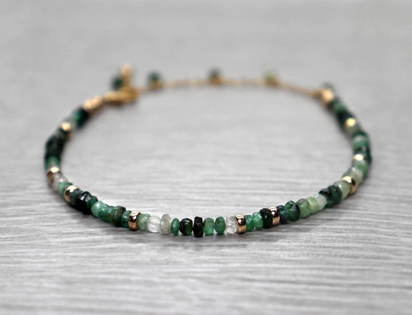 Emerald Bracelet, May Birthstone Bracelet