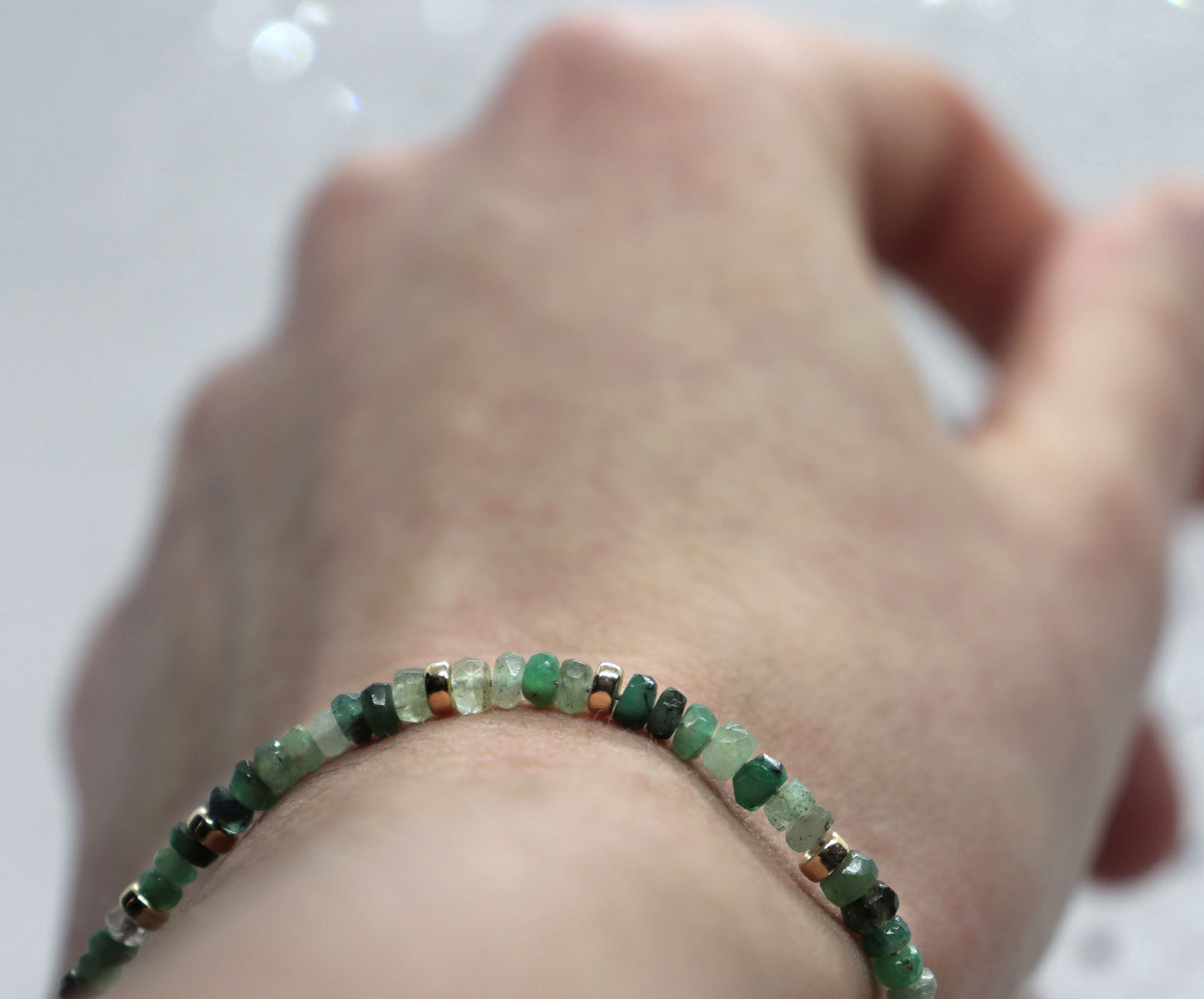 Emerald Bracelet, May Birthstone Bracelet